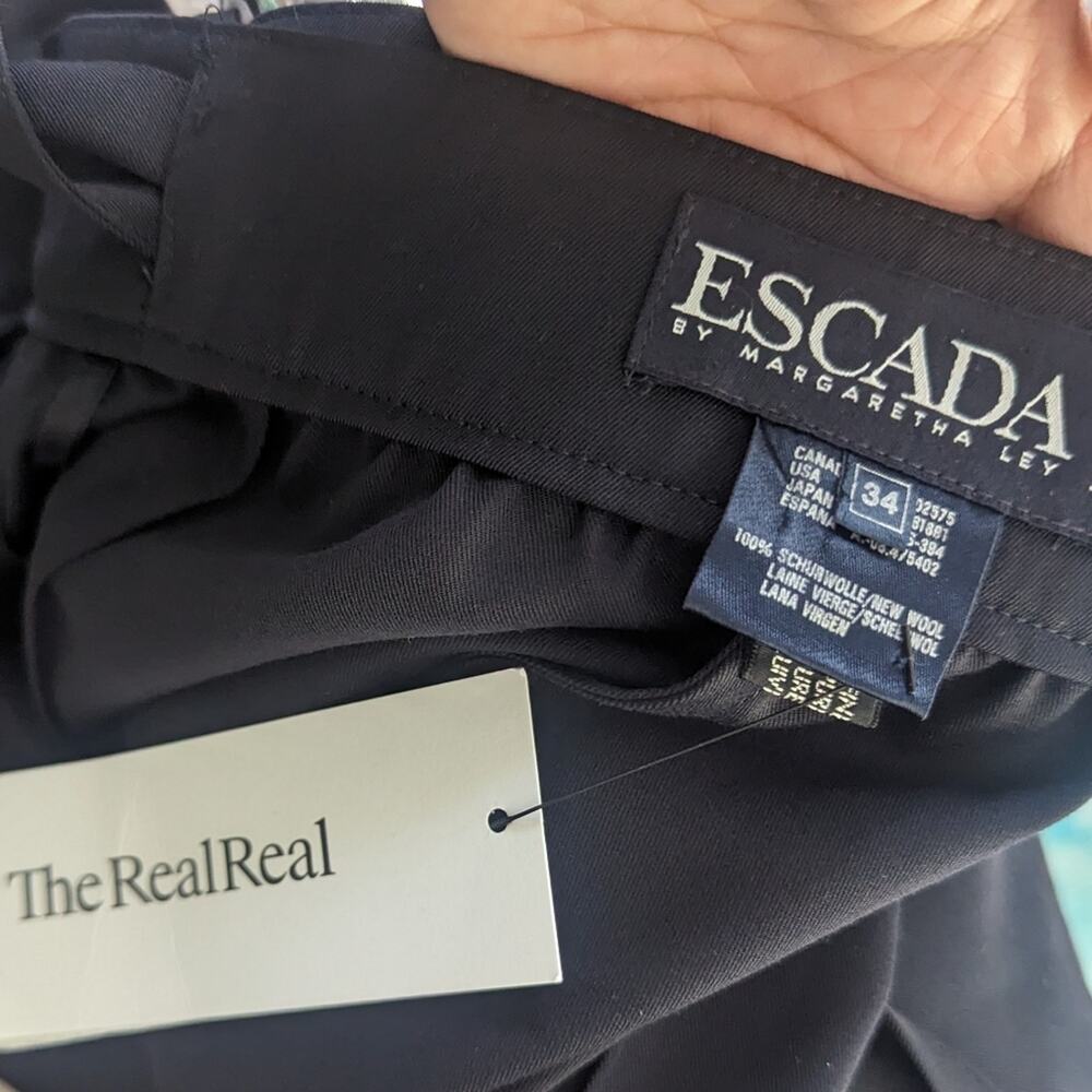 Women's Escada 34 Black True Wrap Tulip Skirt Size Small - Picture 8 of 8